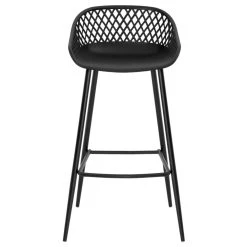 IDIMEX Lot De 2 Tabourets De Bar IREK, En Plastique Noir -Magasin Joss & Main 12608 2 n1