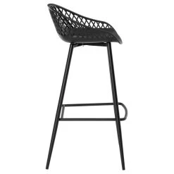 IDIMEX Lot De 2 Tabourets De Bar IREK, En Plastique Noir -Magasin Joss & Main 12608 3 n1