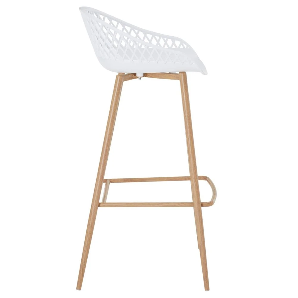 IDIMEX Lot De 2 Tabourets De Bar IREK, En Plastique Blanc 4 IDIMEX Lot De 2 Tabourets De Bar IREK, En Plastique Blanc – Image 4