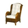 Marque Generique Fauteuil En Rotin Avec Coussins En Fibre