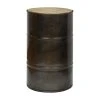 Ds Meubles Tabouret Bas Bidon Industriel Metal 38 Dia X 62 Cm