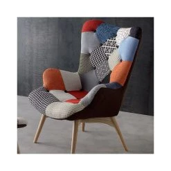 NOUVOMEUBLE Fauteuil Patchwork BREST