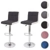 Mendler 2x Tabouret De Bar HWC-G87, Chaise Bar, Réglable En Hauteur ~ Tissu G...