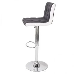 Mendler 2x Tabouret De Bar HWC-G87, Chaise Bar, Réglable En Hauteur ~ Tissu G... -Magasin Joss & Main 2x tabouret de bar hwc g87 chaise bar reglable en hauteur tissu gris fonce et similicuir blancpied chrome 7555614 19064846 1200x1200