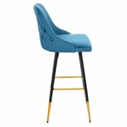 Decoshop26 2x Tabourets De Bar Comptoir Chaise Haute Pieds Dorés En Velours Desi... -Magasin Joss & Main 2x tabourets de bar comptoir chaise haute pieds dores en velours design retro petrole dossier capitonne 040005220 12225836 32488406 1140x1140