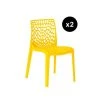 3S. X Home Lot De 2 Chaises Design Jaune GRUYER