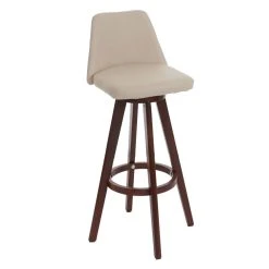 Mendler Tabouret De Bar Boras, Chaise De Comptoir, Bois, Similicuir, Rotatif ~...