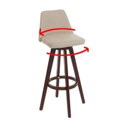 Mendler Tabouret De Bar Boras, Chaise De Comptoir, Bois, Similicuir, Rotatif ~... -Magasin Joss & Main 40569 8