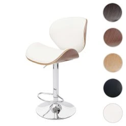 Mendler Tabouret Foxrock, Chaise De Bar, Bois Courbé Desgin Rétro ~ Aspect N...