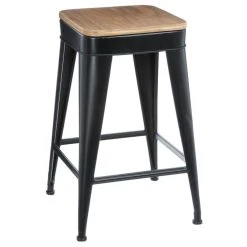 Atmosphera, Createur D'Interieur Tabouret De Bar Joris - H. 60 Cm - Noir