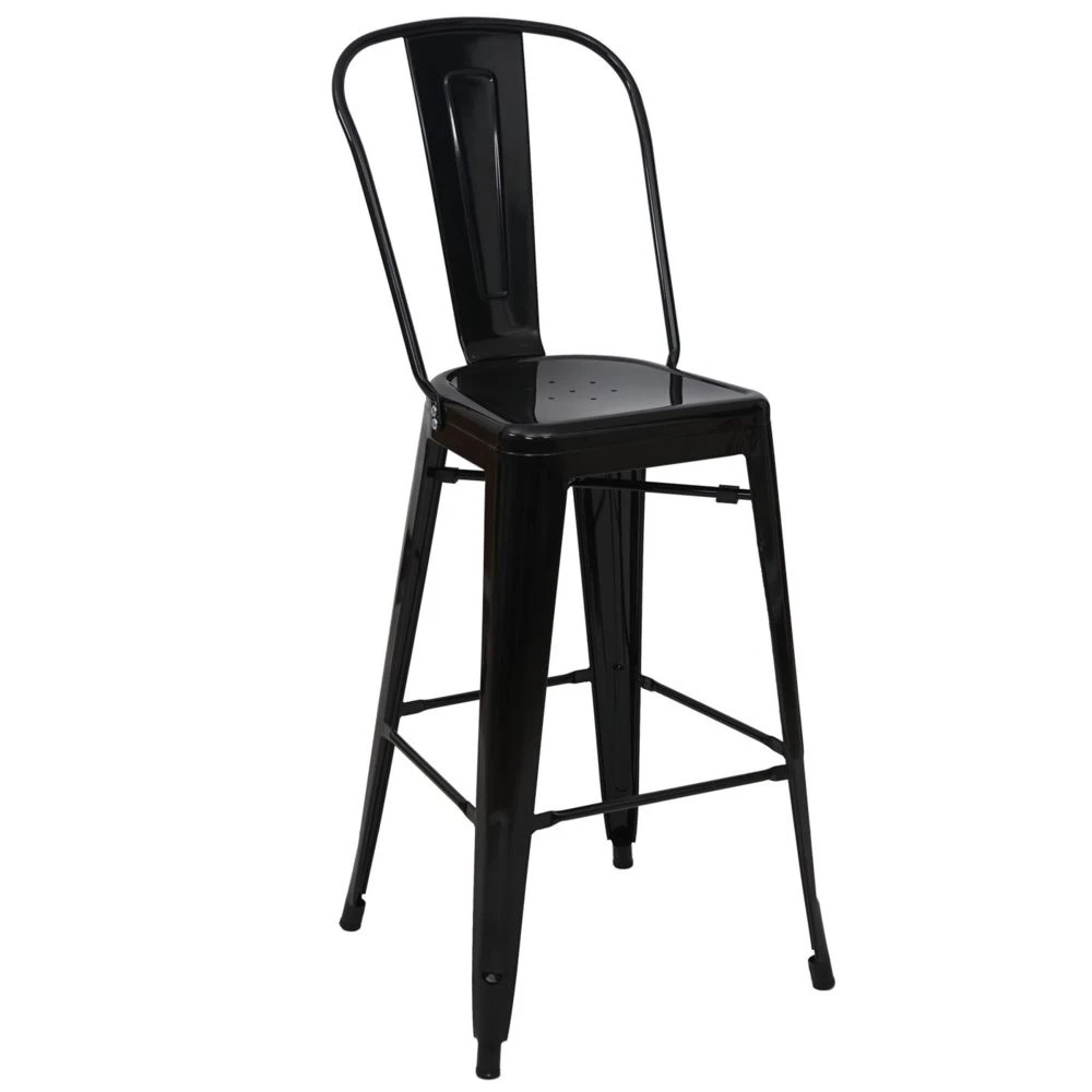 Mendler 2x Tabouret De Bar HWC-A73, Chaise De Comptoir Avec Dossier, Métal, D... 3 Mendler 2x Tabouret De Bar HWC-A73, Chaise De Comptoir Avec Dossier, Métal, D... – Image 3