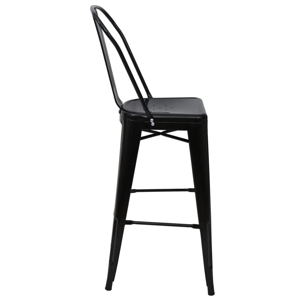 Mendler 2x Tabouret De Bar HWC-A73, Chaise De Comptoir Avec Dossier, Métal, D... 5 Mendler 2x Tabouret De Bar HWC-A73, Chaise De Comptoir Avec Dossier, Métal, D... – Image 5