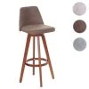 Mendler Tabouret De Bar HWC-C43, Chaise De Bar / Comptoir, Bois Tissu, Rotatif...
