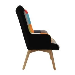 The Home Deco Factory Fauteuil Assise En Tissu Patchwork Helsinki. 6 The Home Deco Factory Fauteuil Assise En Tissu Patchwork Helsinki. -Magasin Joss & Main 67613