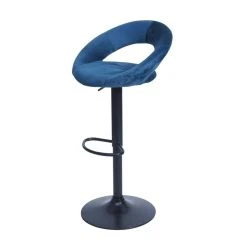 Mendler 2x Tabouret De Bar HWC-F46, Chaise De Comptoir, Monture Noire ~ Velour... -Magasin Joss & Main 69707 6