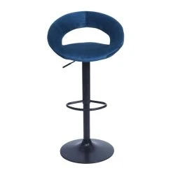 Mendler 2x Tabouret De Bar HWC-F46, Chaise De Comptoir, Monture Noire ~ Velour... -Magasin Joss & Main 69707 7