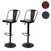 Mendler 2x Tabouret De Bar HWC-H10a, Réglable En Hauteur, Pivotant, Design In...