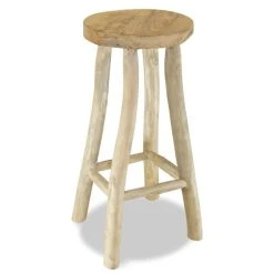 VidaXL Tabouret De Bar Bois De Teck Massif