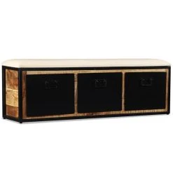 HELLOSHOP26 Banquette Pouf Tabouret Meuble Banc De Rangement Avec 3 Tiroirs Bois D... -Magasin Joss & Main 8718475557210 g en hd 3