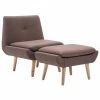 Marque Generique Icaverne - Chauffeuses Ensemble Fauteuil Sans Accoudoirs Avec Pouf Rev...