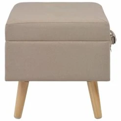 HELLOSHOP26 Banquette Pouf Tabouret Meuble Tabouret De Rangement 40 Cm Beige Tissu... -Magasin Joss & Main 8718475731344 g en hd 3