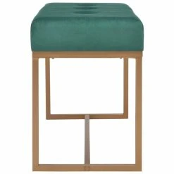 HELLOSHOP26 Banquette Pouf Tabouret Meuble Banc 80 Cm Vert Velours 3002111 -Magasin Joss & Main 8718475731719 g en hd 2