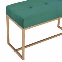 HELLOSHOP26 Banquette Pouf Tabouret Meuble Banc 80 Cm Vert Velours 3002111 -Magasin Joss & Main 8718475731719 g en hd 3