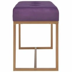 HELLOSHOP26 Banquette Pouf Tabouret Meuble Banc 80 Cm Violet Velours 3002118 -Magasin Joss & Main 8718475731733 g en hd 2