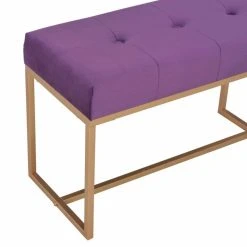 HELLOSHOP26 Banquette Pouf Tabouret Meuble Banc 80 Cm Violet Velours 3002118 -Magasin Joss & Main 8718475731733 g en hd 3