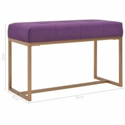 HELLOSHOP26 Banquette Pouf Tabouret Meuble Banc 80 Cm Violet Velours 3002118 -Magasin Joss & Main 8718475731733 g en hd 4