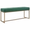 HELLOSHOP26 Banquette Pouf Tabouret Meuble Banc 120 Cm Vert Velours 3002104