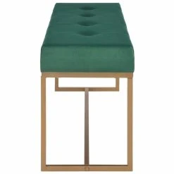 HELLOSHOP26 Banquette Pouf Tabouret Meuble Banc 120 Cm Vert Velours 3002104 -Magasin Joss & Main 8718475731764 g en hd 2