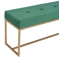 HELLOSHOP26 Banquette Pouf Tabouret Meuble Banc 120 Cm Vert Velours 3002104 -Magasin Joss & Main 8718475731764 g en hd 3