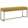 HELLOSHOP26 Banquette Pouf Tabouret Meuble Banc 120 Cm Moutarde Velours 3002081