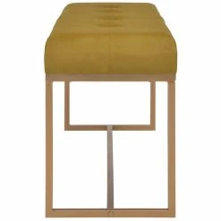 HELLOSHOP26 Banquette Pouf Tabouret Meuble Banc 120 Cm Moutarde Velours 3002081 -Magasin Joss & Main 8718475731771 g en hd 2