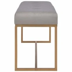 HELLOSHOP26 Banquette Pouf Tabouret Meuble Banc 120 Cm Gris Velours 3002066 -Magasin Joss & Main 8718475731795 g en hd 2