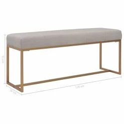 HELLOSHOP26 Banquette Pouf Tabouret Meuble Banc 120 Cm Gris Velours 3002066 -Magasin Joss & Main 8718475731795 g en hd 4