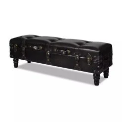 HELLOSHOP26 Banquette Pouf Tabouret Meuble Long Banc Banquette Coffre De Rangement...