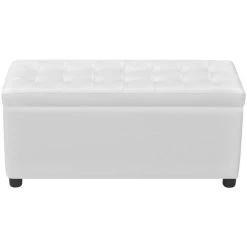 HELLOSHOP26 Banquette Pouf Tabouret Meuble Pouf De Rangement Cuir Synthétique Bla... 8 HELLOSHOP26 Banquette Pouf Tabouret Meuble Pouf De Rangement Cuir Synthétique Bla... -Magasin Joss & Main 8718475947899 g en hd 3