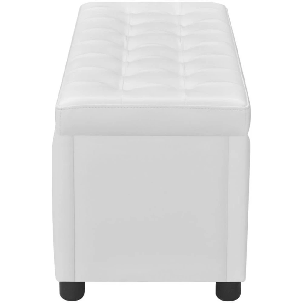 HELLOSHOP26 Banquette Pouf Tabouret Meuble Pouf De Rangement Cuir Synthétique Bla... 5 HELLOSHOP26 Banquette Pouf Tabouret Meuble Pouf De Rangement Cuir Synthétique Bla... – Image 5