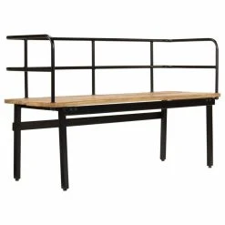 HELLOSHOP26 Banquette Pouf Tabouret Meuble Banc 120 Cm Bois De Manguier Massif 300... -Magasin Joss & Main 8719883549897 g en hd 3