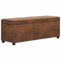 HELLOSHOP26 Banquette Pouf Tabouret Meuble Banc Avec Compartiment De Rangement 116...