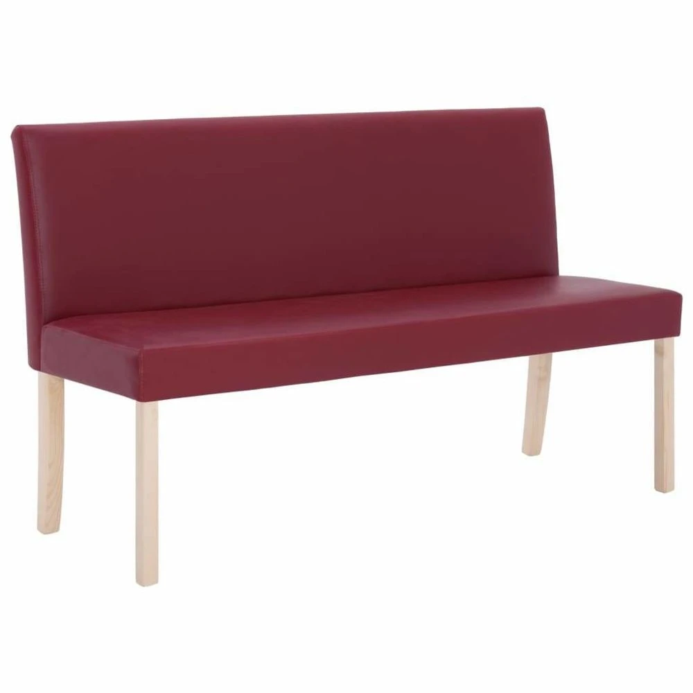 HELLOSHOP26 Banquette Pouf Tabouret Meuble Banc 139 Cm Rouge Bordeaux Similicuir 3... 1 HELLOSHOP26 Banquette Pouf Tabouret Meuble Banc 139 Cm Rouge Bordeaux Similicuir 3...