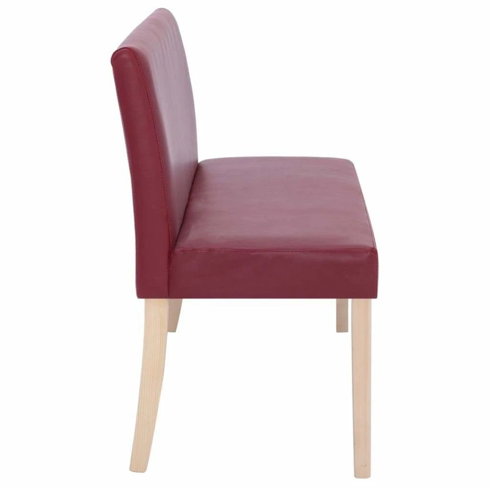 HELLOSHOP26 Banquette Pouf Tabouret Meuble Banc 139 Cm Rouge Bordeaux Similicuir 3... 4 HELLOSHOP26 Banquette Pouf Tabouret Meuble Banc 139 Cm Rouge Bordeaux Similicuir 3... – Image 4