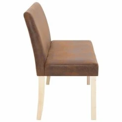HELLOSHOP26 Banquette Pouf Tabouret Meuble Banc 139 Cm Marron Similicuir Daim 3002... -Magasin Joss & Main 8719883569376 g en hd 3
