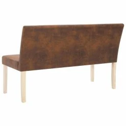 HELLOSHOP26 Banquette Pouf Tabouret Meuble Banc 139 Cm Marron Similicuir Daim 3002... -Magasin Joss & Main 8719883569376 g en hd 4
