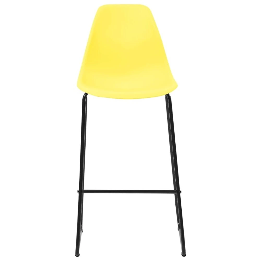 VidaXL Chaises De Bar 2 Pcs Jaune Plastique 3 VidaXL Chaises De Bar 2 Pcs Jaune Plastique – Image 3