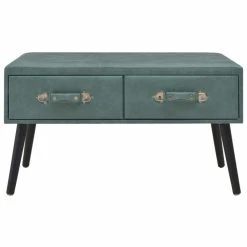 HELLOSHOP26 Banquette Pouf Tabouret Meuble Banc Avec Tiroirs 80 Cm Vert De Mer Sim... -Magasin Joss & Main 8719883693729 g en hd 2