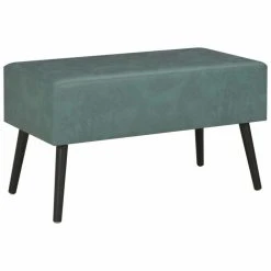 HELLOSHOP26 Banquette Pouf Tabouret Meuble Banc Avec Tiroirs 80 Cm Vert De Mer Sim... -Magasin Joss & Main 8719883693729 g en hd 3