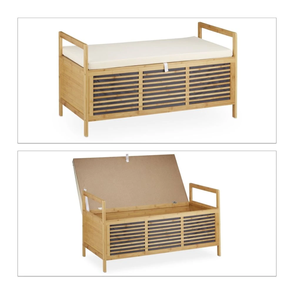 HELLOSHOP26 Banc De Rangement En Bois De Noyer Banquette Assise Coffre De Rangemen... 2 HELLOSHOP26 Banc De Rangement En Bois De Noyer Banquette Assise Coffre De Rangemen... – Image 2